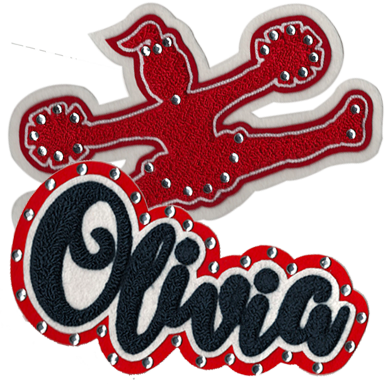 chenille patches with rhinestones