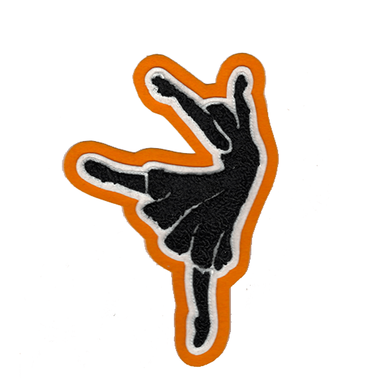 Chenille dance patch for letterman jacket
