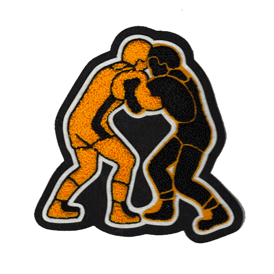 Wrestling chenille patch for letterman jacket