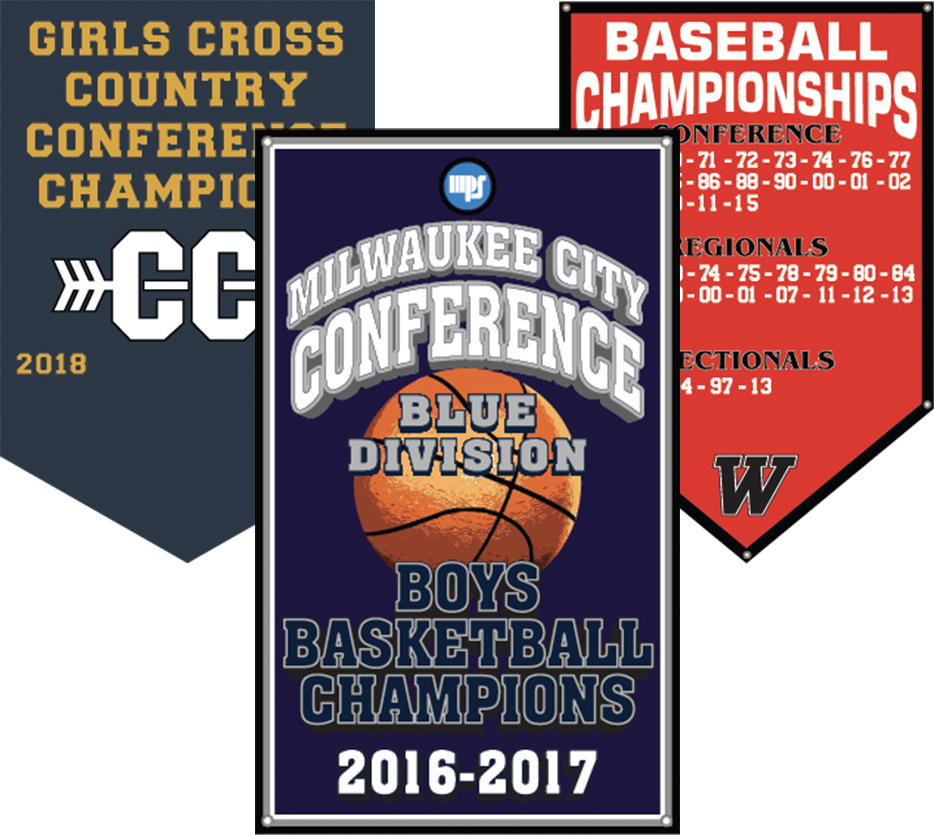custom school sports banners
